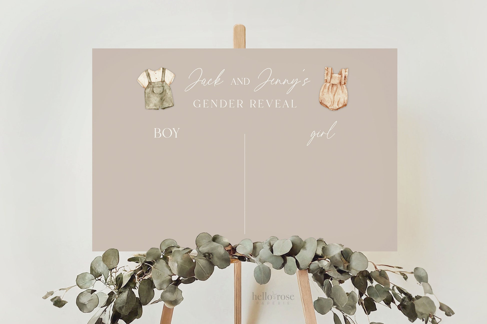 Boy or Girl What Will Baby Be Template, Gender Guess Sign, Boho Personalized Gender Reveal, Gender Neutral Poster, TEMPLETT Download GR2-T