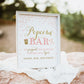 Popcorn Bar Sign . Printable Instant Download Popcorn Bar . Pink and Gold Sign . Bridal Shower Wedding Sign . He Popped the Question 8x10