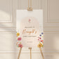 First Birthday Welcome Sign Template . Wildflowers Girl 1st Birthday . PRINTABLE Editable Poster . Instant Download Templett