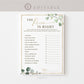 Price is Right Baby Shower Editable Printable Game . Gender Neutral Greenery and Gold . PRINTABLE Template . Instant Download Templett G2-T