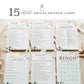 Bridal Shower Game Bundle . 15 Editable Printable Games . Greenery + Gold Best Sellers . Editable Template . Instant Download . Templett G2