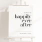 Wedding Welcome to Our Happily Ever After Sign . Minimalist Wedding Welcome Template . PRINTABLE Editable Poster . Instant Download Templett
