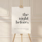 The Night Before Rehearsal Dinner Welcome Sign . Minimalist Wedding Welcome Template . PRINTABLE Editable Poster . Instant Download Templett