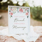 First Comes Brunch Then Comes Marriage PRINTABLE Sign . Pink Floral . Bridal Shower Wedding Bachelorette Hens Party . Instant Download