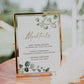 Mocktails Bar Sign . Greenery + Gold . Wedding Engagement Bridal Baby Shower Bachelorette Party . Template Instant Download Templett G2-T