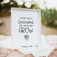 Please Take a Succulent and Watch Baby Grow Baby Shower Favors Sign . Boy Girl . Kraft + Black & White . Printable 8x10 Instant Download K4