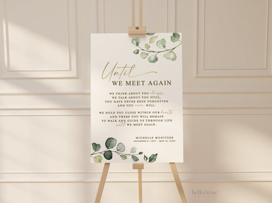 In Loving Memory Personalized Template . Memorial Remembrance Wedding Photo Table Sign . Forever in Our Hearts . Instant Download Templett