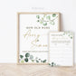 Personalized How Old Were They Game Cards + Sign PRINTABLE . Greenery + Gold . Bridal Shower Wedding Bachelorette . Digital Download G2