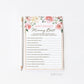 Who Knows Mommy Best Baby Shower Game . Printable . Floral Watercolor Pink Roses Greenery Eucalyptus . Girl Baby Shower . Instant Download
