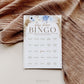 Baby Shower Bingo 50 Pre Filled Unique Printable Game Cards . Presents Gift Opening Bingo Game . Pampas Grass Blue Floral . Instant Download