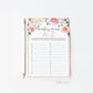 Wedding Words A-Z Bridal Shower Printable Game . Bachelorette Hens Party . Blush Pink Roses Greenery Eucalyptus . Instant Digital Download