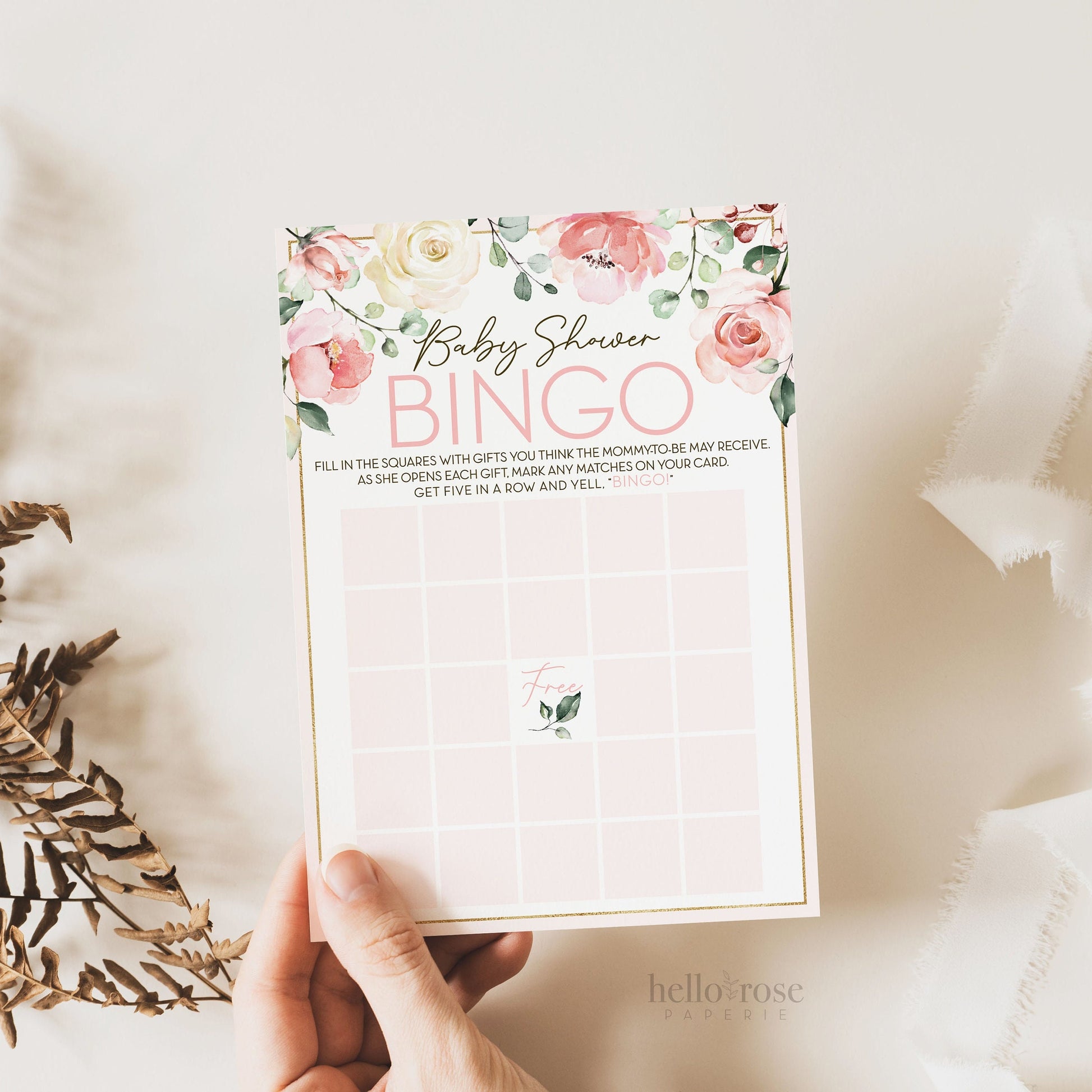 Floral Baby Shower Games Bundle . Blush Pink White Roses Greenery Eucalyptus . Girl Baby Shower Games . PRINTABLE Instant Digital Download