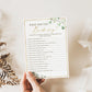 What Did the Bride Say About the Groom Personalized Bridal Shower Game . Greenery PRINTABLE Editable Template Instant Download Templett G2-T