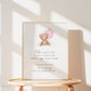 Pick a Page and Leave a Note Memory Baby Shower Guestbook Sign, Bear with Pink Balloons, Girl Baby Shower, Baby Sprinkle, Template Download