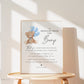 A Message from the Bump Baby Shower Sign, Bump Sign, Message From Baby, Bear Blue Balloons, Boy Baby Shower, PRINTABLE Template Download