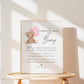 A Message from the Bump Baby Shower Sign, Bump Sign, Message From Baby, Bear Pink Balloons, Girl Baby Shower, PRINTABLE Template Download