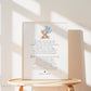 Thank You Message from Baby Baby Shower Sign, Bump Sign, Message From Baby, Bear Blue Balloons, Boy Baby Shower, PRINTABLE Template Download