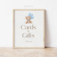 Baby Shower Cards and Gifts Sign . Printable Table Sign . Boy Teddy Bear with Blue Balloons . We Can Bearly Wait . PRINTABLE DOWNLOAD 8x10