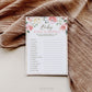 Baby Word Scramble . Baby Shower Game Printable . Floral Watercolor Pink Roses Greenery Eucalyptus . Girl Baby Shower . Instant Download