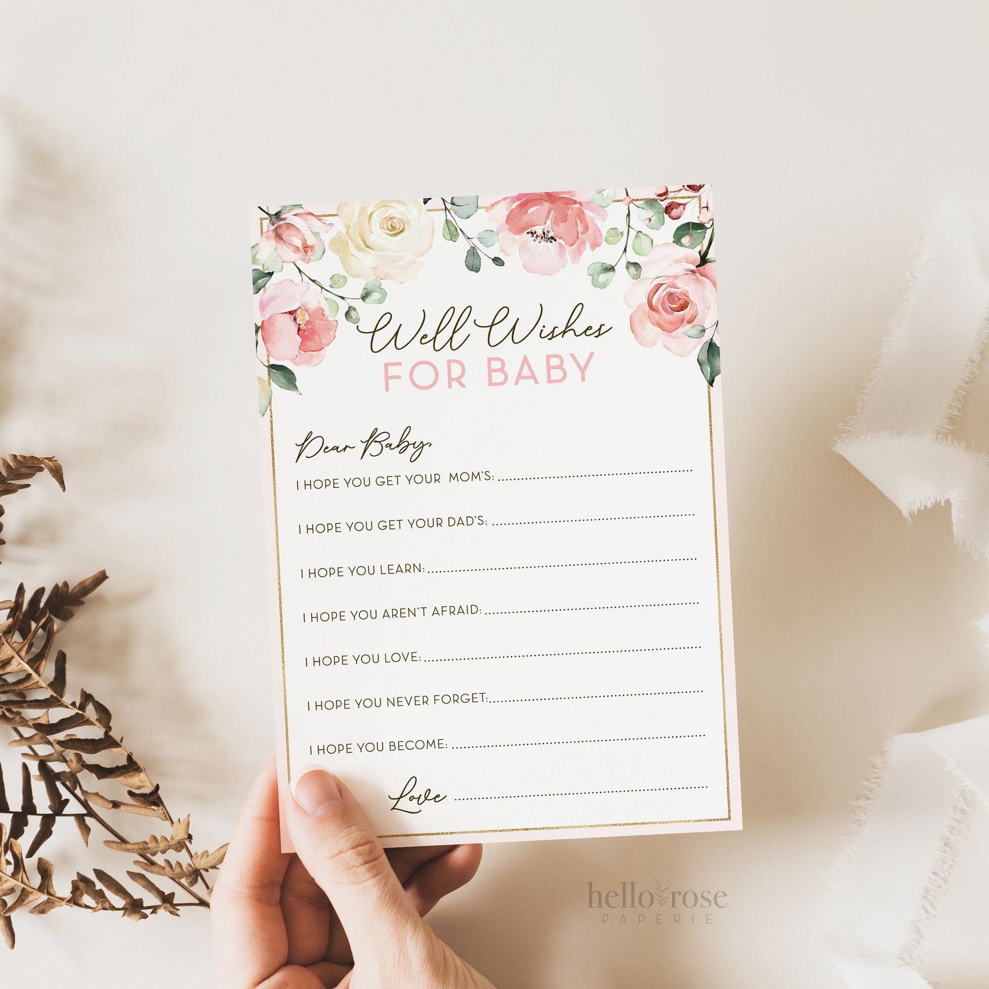 Floral Baby Shower Games Bundle . Blush Pink White Roses Greenery Eucalyptus . Girl Baby Shower Games . PRINTABLE Instant Digital Download