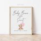Babies Are Sweet Please Take a Treat Baby Shower Favors Sign, Bear with Pink Balloons, Girl Baby Shower, Baby Sprinkle, Template Download