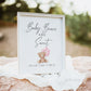 Babies Are Sweet Please Take a Treat Baby Shower Favors Sign, Bear with Pink Balloons, Girl Baby Shower, Baby Sprinkle, Template Download