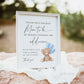 Help the Busy Mom to Be Addressee Baby Shower Envelope Sign, Bear with Blue Balloons, Boy Baby Shower, Baby Sprinkle, Template Download