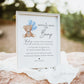 A Message from the Bump Baby Shower Sign, Bump Sign, Message From Baby, Bear Blue Balloons, Boy Baby Shower, PRINTABLE Template Download