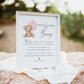 A Message from the Bump Baby Shower Sign, Bump Sign, Message From Baby, Bear Pink Balloons, Girl Baby Shower, PRINTABLE Template Download