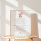 Thank You Message from Baby Baby Shower Sign, Message From Baby Bump Sign, Bear Pink Balloons, Girl Baby Shower, PRINTABLE Template TEMPLETT