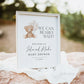 Can Bearly Wait Welcome Baby Shower Sign Bear with Beige Balloons, Girl Boy, Couples Shower, Can Bearly Wait, Editable Download TEMPLETT