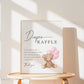 Diaper Raffle Baby Shower Game Sign + Cards, Teddy Bear Girl with Pink Balloons, Couples Shower, Baby Sprinkle, Template Download Templett