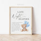 Late Night Diapers Baby Shower Game Sign, Teddy Bear with Blue Balloons, Boy Baby Shower, We Can Bearly Wait, Template Download TEMPLETT