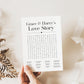 Personalized Love Story Word Search Printable Custom Game . Wedding, Bridal Shower, Engagement Party, Reception, Rehearsal Dinner . Digital