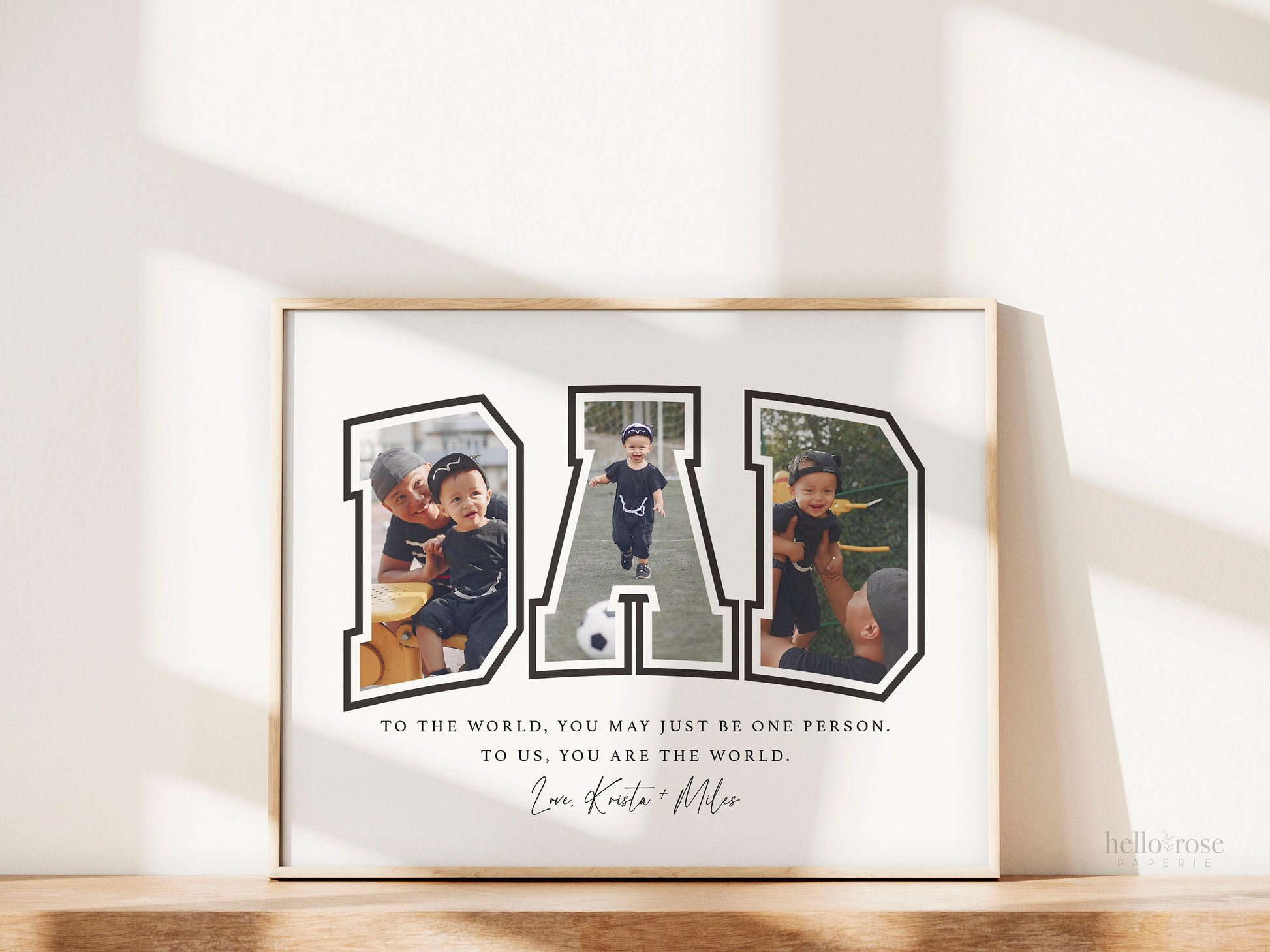Dad Photo Gift for Daddy . Birthday Fathers Day Gift from Wife and Kids . PRINTABLE Personalized Custom Gift for Dad . DIGITAL DOWNLOAD