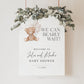 Can Bearly Wait Welcome Baby Shower Sign Bear with Beige Balloons, Girl Boy, Couples Shower, Can Bearly Wait, Editable Download TEMPLETT