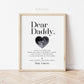 Valentines Day Dear Daddy Gift for First Time Dad, Sonogram Ultrasound Gift from Kids, Fathers Day Pregnancy Announcement . PRINTABLE