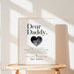 Valentines Day Dear Daddy Gift for First Time Dad, Sonogram Ultrasound Gift from Kids, Fathers Day Pregnancy Announcement . PRINTABLE