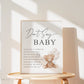 Dont Say Baby Baby Shower Game Sign, Teddy Bear with White Balloons, Girl Boy Baby Shower, Sprinkle, We Can Bearly Wait, Template Download