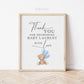 Thank You for Showering Baby with Love Baby Shower Sign, Bear with Blue Balloons, Boy Baby Shower, Baby Sprinkle, Template Download Templett
