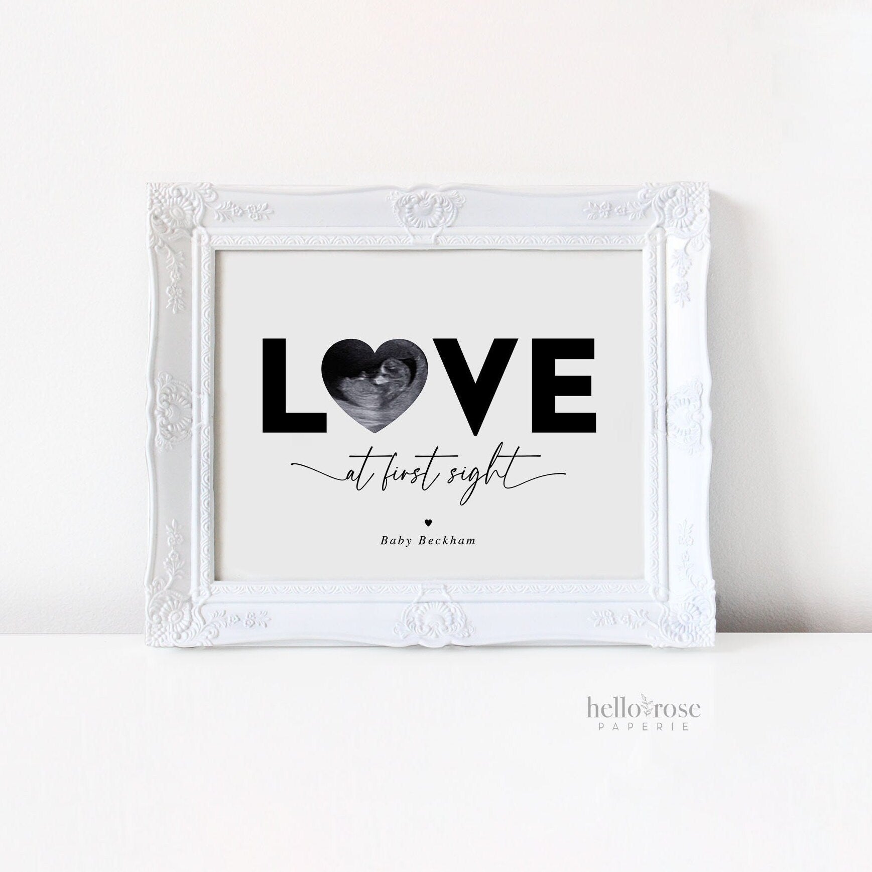 Love at First Sight Gift Sonogram Ultrasound Scan, Personalized Pregnancy Announcement, Mothers Day Fathers Day, Baby, PRINTABLE DOWNLOAD