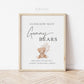 Guess How Many Gummy Bears Baby Shower Game, Teddy Bear with White Balloons, Girl Boy Shower, Baby Sprinkle, Template Download Templett
