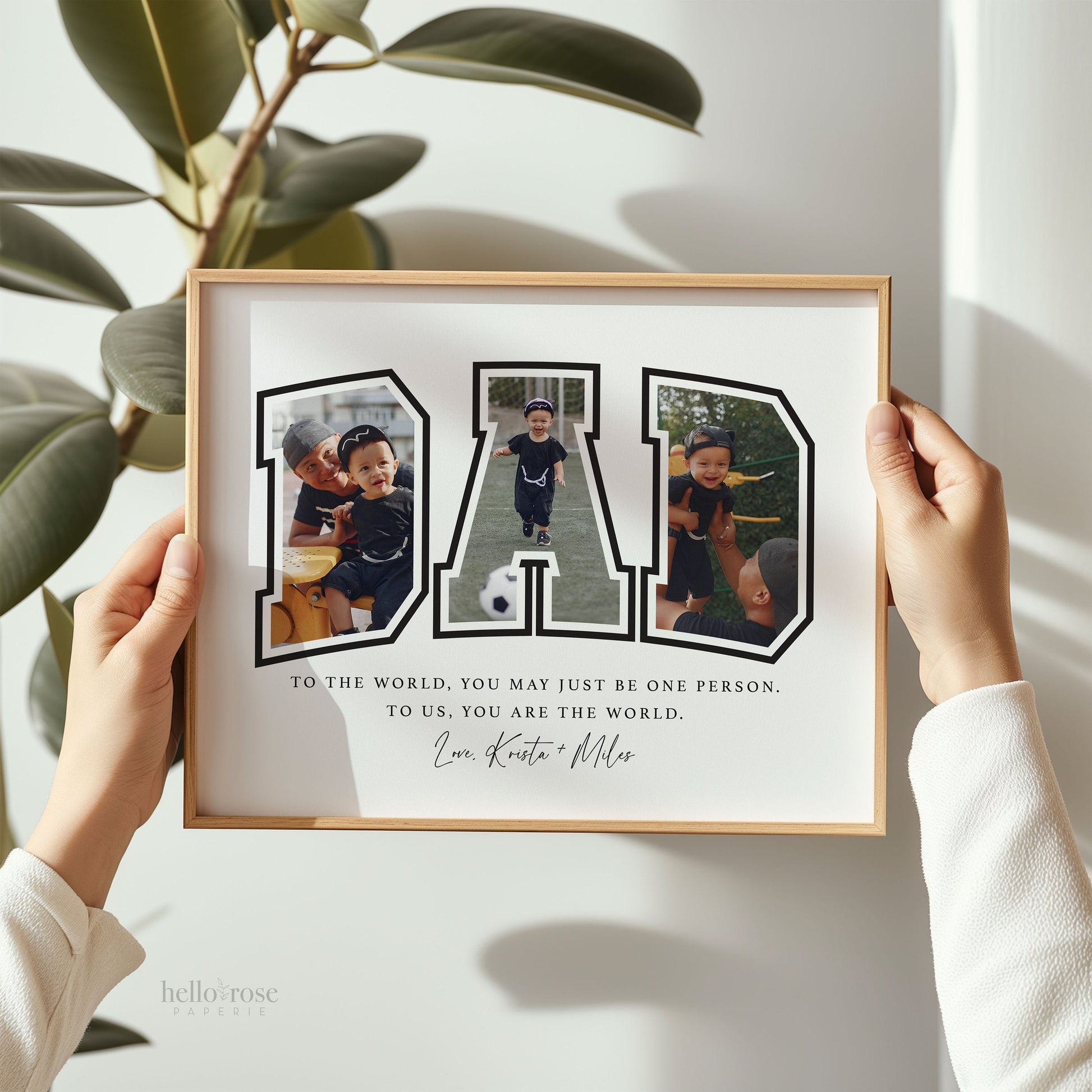 Dad Photo Gift for Daddy . Birthday Fathers Day Gift from Wife and Kids . PRINTABLE Personalized Custom Gift for Dad . DIGITAL DOWNLOAD