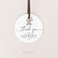 Bear Baby Shower Thank You Favor Tags Template . Boy Blue Balloons Tags Stickers Labels . Personalized Editable PRINTABLE Templett Download