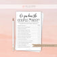 Do You Know the Couple Best PRINTABLE Bridal Shower Game . Couples Shower Game . Kraft + Minimalist . Editable Template Download Templett