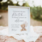 Help the Busy Mom to Be Addressee Baby Shower Envelope Sign, Bear with White Balloons, Boy Girl Baby Shower, Sprinkle, Template Download
