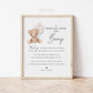 A Message from the Bump Baby Shower Sign, Message From Baby, Bear White Balloons, Girl Boy Baby Shower, PRINTABLE Template Download Templett
