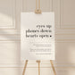 Unplugged Ceremony Wedding Sign . No Phones Minimalist Wedding Welcome Template . PRINTABLE Editable Poster . Instant Download Templett