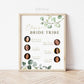 Bride Tribe Personalized Printable Sign . Meet the Maids . Bridesmaids Maid and Matron of Honor . Greenery and Gold . Digital Download