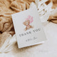 Thank You Card Teddy Bear with Pink Bow and Balloons Editable Template . Baby Shower Card . PRINTABLE Templett Instant Digital Download